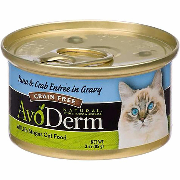 AvoDerm Grain Free Tuna & Crab Entree in Gravy Wet Cat Food (3 0Z) 