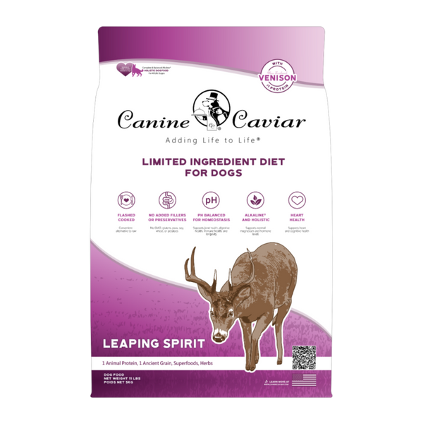Canine Caviar Venison Leaping Spirit Grain Free Dry Dog Food (11 lbs) "SALE" @Checkout $59