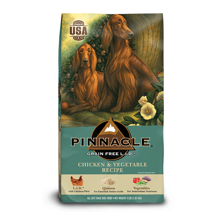Pinnacle Grain Free Chicken & Vegetables Dry Dog Food (4 LB) Nature's