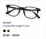 Acetate Rectangle Optical Frame
