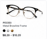 Metal Browline Optical Frame