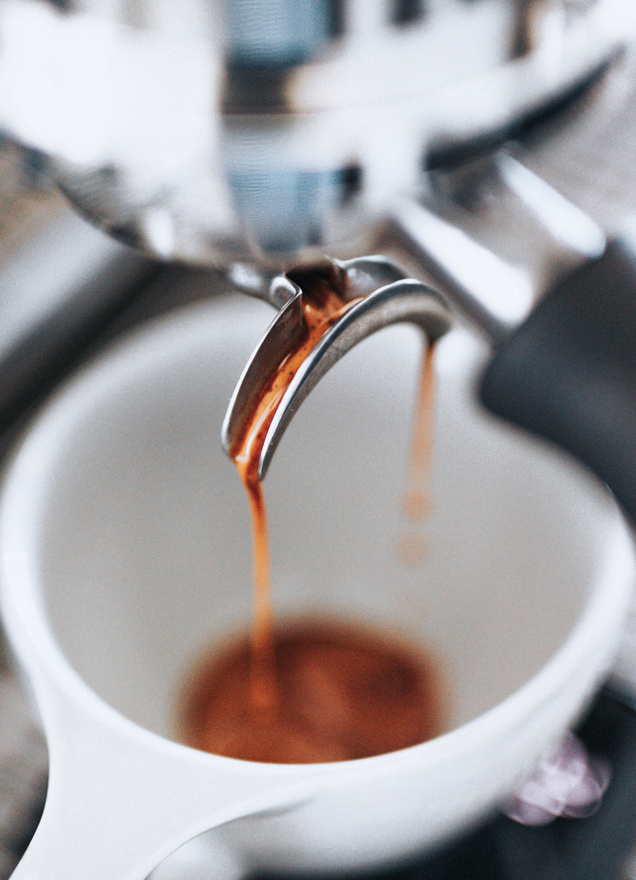pulling a shot of espresso