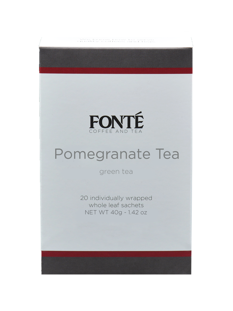 Japanese Green Tea, Pomegranate, Silky, Vegetal, Fonte Coffee and Tea