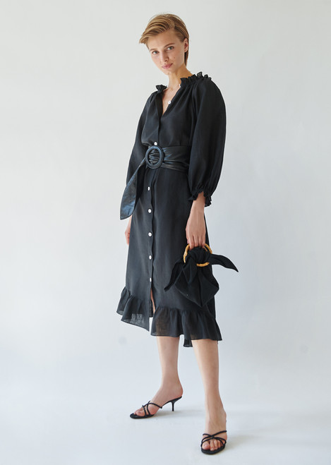 Sleeper Coal Black Loungewear Dress