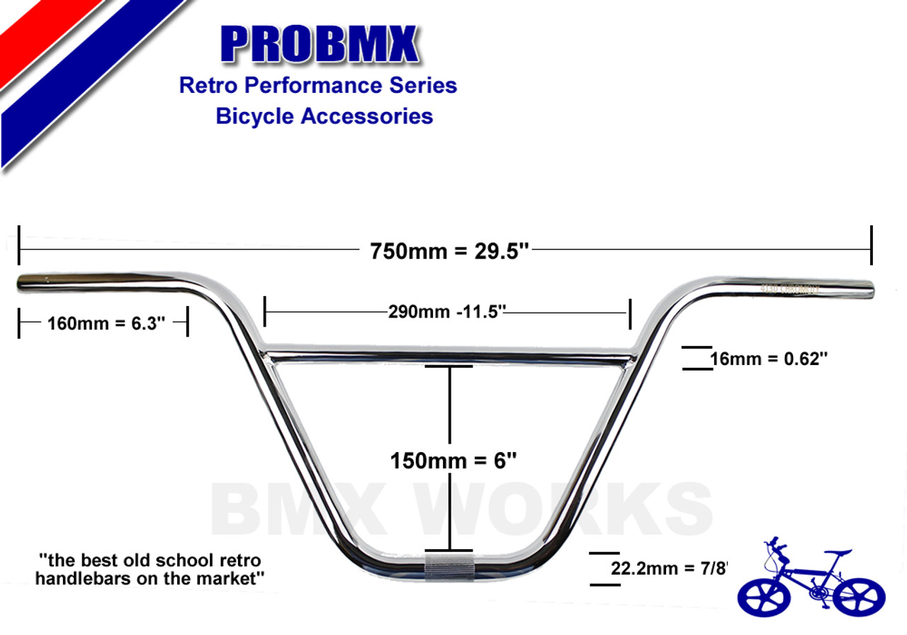 Bmx handlebar sales size chart