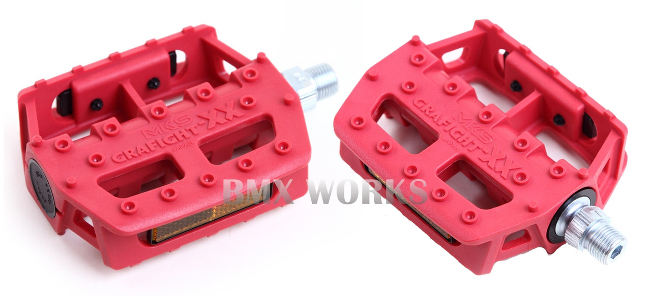 bmx pedals red