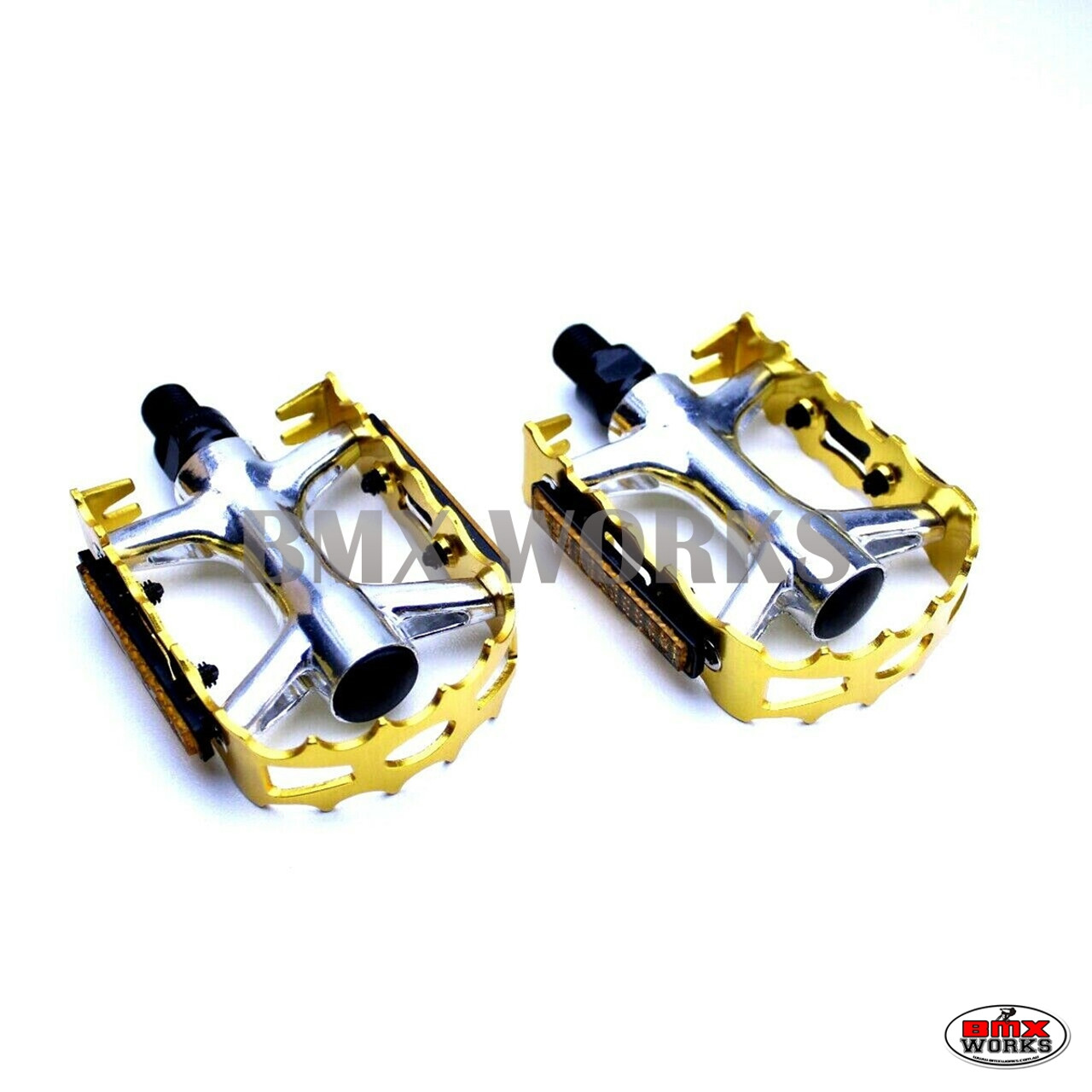 gold bmx pedals