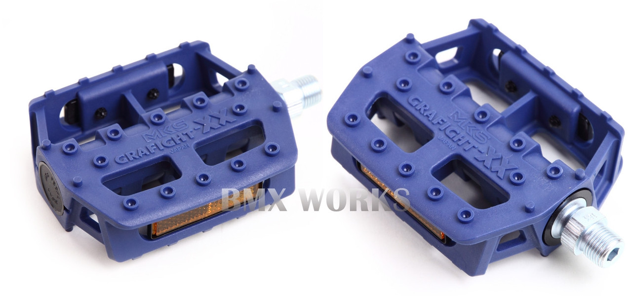 blue bmx pedals