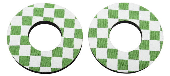 ProBMX Flite Style BMX Bicycle Foam Grip Donuts - Checker Green & White