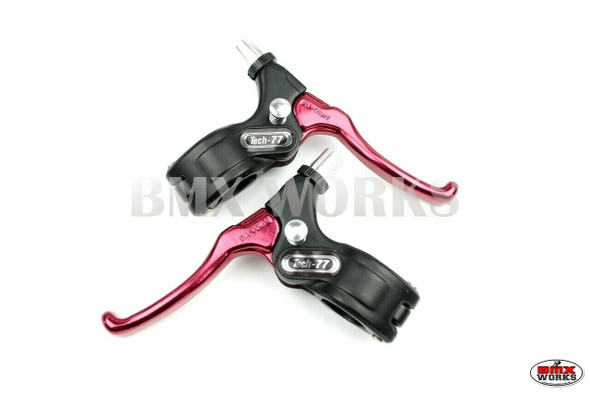 Tech-77 Levers (with lock) Pairs - Black & Red