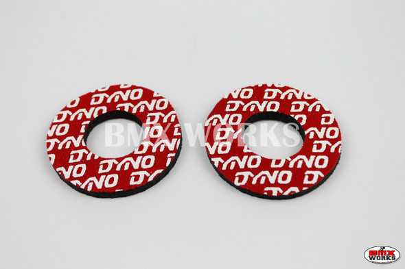 ProBMX Flite Style Dyno Red & White Grip Donuts