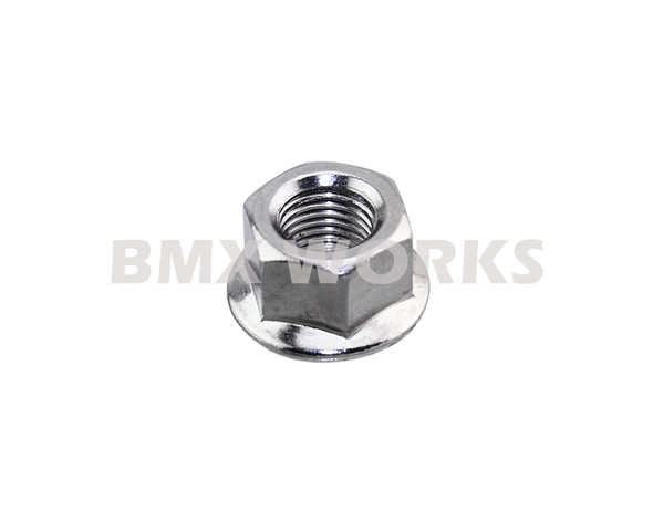 Axle Nut With Wide Flange 5/16" x 26 tpi Steel - UPC Silver