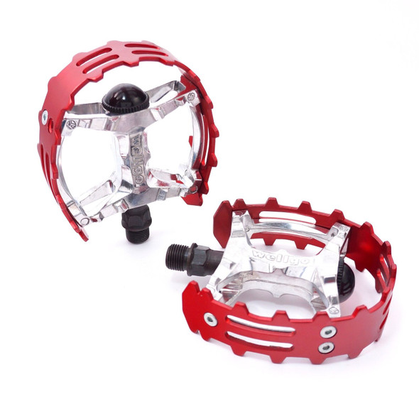 Pedals 9/16" Wellgo XC-II Style Bear Trap Pairs - Red