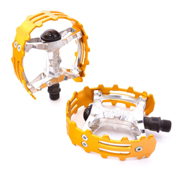 Pedals 9/16" Wellgo XC-II Style Bear Trap Pairs - Gold