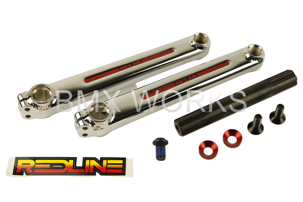 Redline Flight Tubular Chrome Moly Crank Set 180mm Chrome