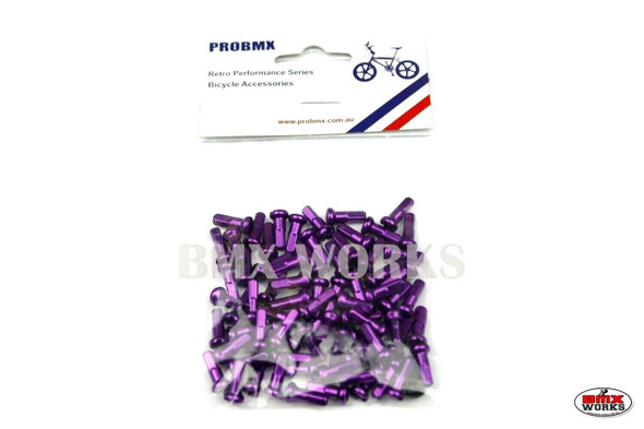 14G x 12mm Aluminium Spoke Nipples Purple - Pack of 75