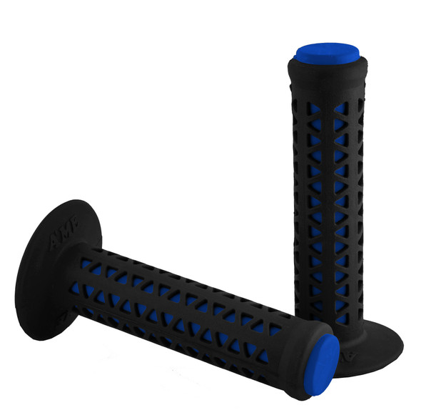 AME Unitron Grips - Black Over Blue Pair