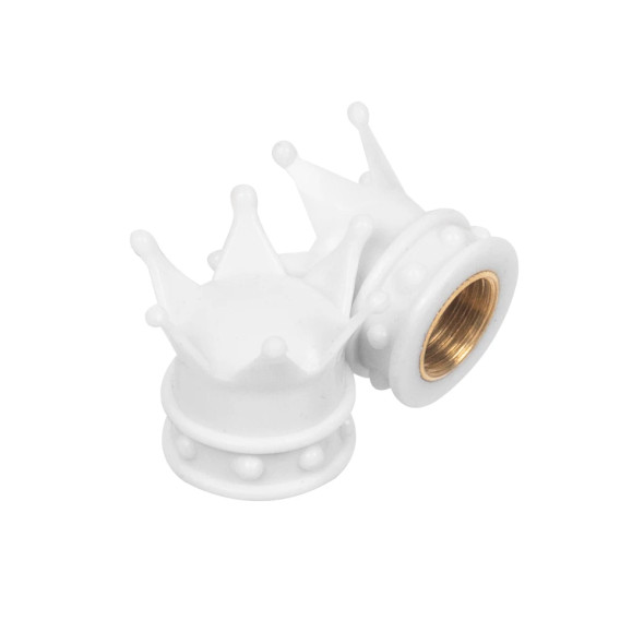 BMX Crown Valve Caps Pairs - White