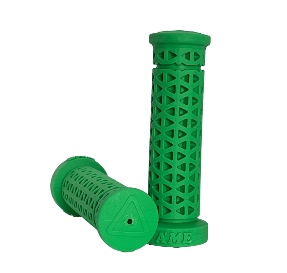 AME MTB - BMX Freestyle Zone Soft Low Flange Grips - Green Pair