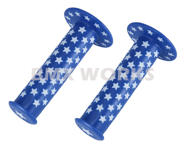 ProBMX Star Grips Pairs - Blue & White