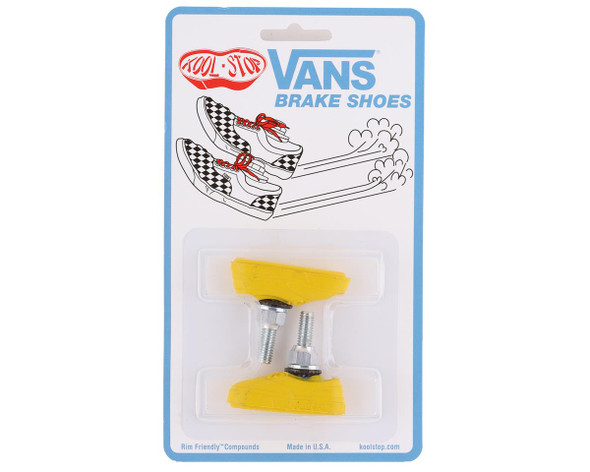 Kool Stop Vans Shoe Threaded Brake Pads - Pairs Yellow