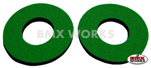 ProBMX Flite Style BMX Bicycle Foam Grip Donuts - Green Pairs