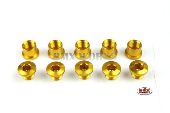 Chainring Bolt Set 7.0mm - Pack of 5 - Gold