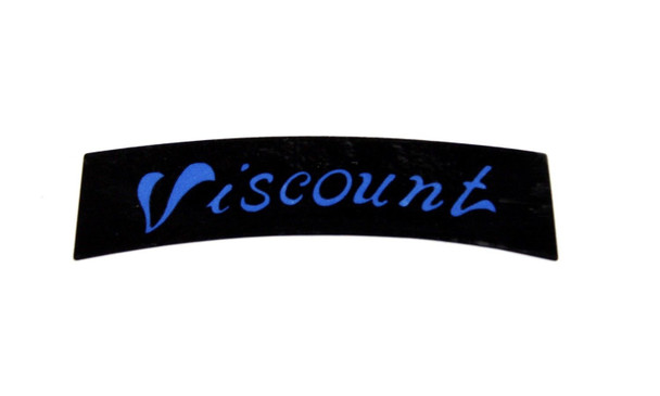 Viscount Seat Decal - Black with Blue Print