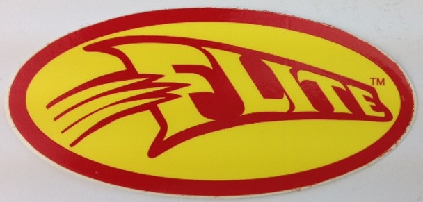 Flite Swoosh Decal - Red on Yellow