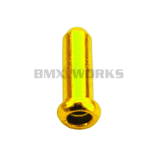 Brake Cable End Cap 3.2mm x 15mm Gold Anodized