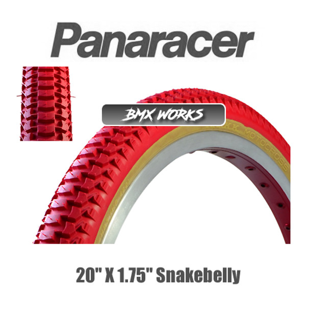 Panaracer NTKK Snakebelly Tyre 20" x 1.75" Kevlar Bead Red