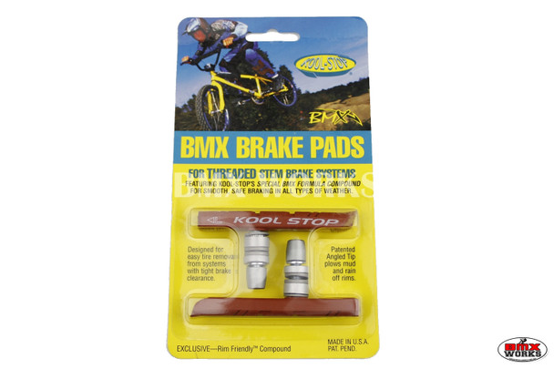 Kool Stop BMX Brake Pads Salmon - Sold In Pairs