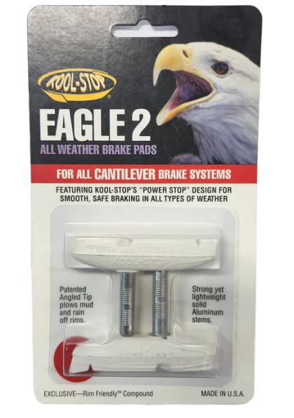 Kool Stop Eagle 2 Cantilever Brake Pads White - Sold In Pairs