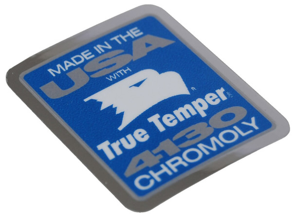 True Temper 4130 Chromoly Decal Blue & Chrome