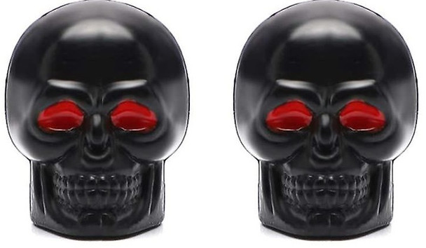 BMX Skeleton Valve Caps Pairs - Black