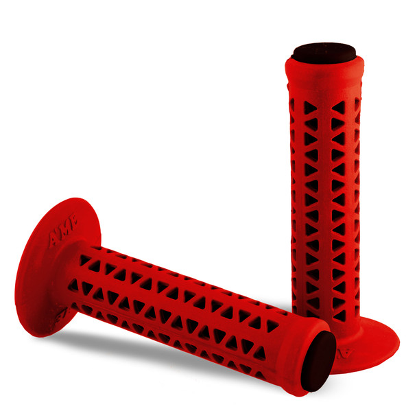 AME Unitron Grips - Red Over Black Pair