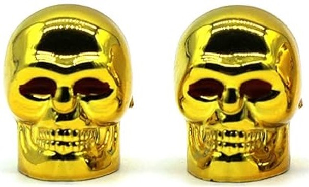 BMX Skeleton Valve Caps Pairs - Gold