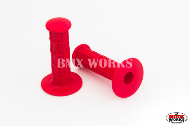 Oury Full Waffle BMX Grips Red Pair