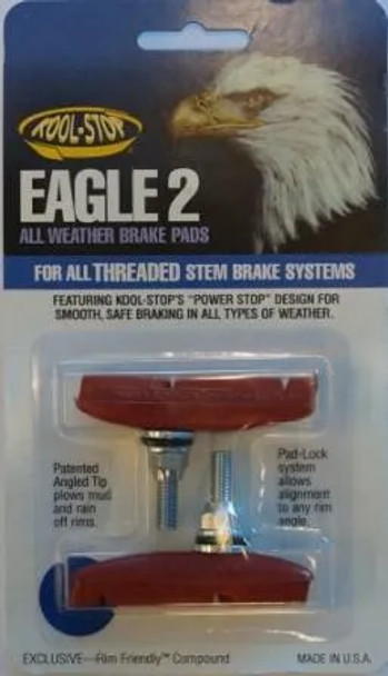 Kool Stop Eagle 2 Threaded Brake Pads Salmon - Sold In Pairs