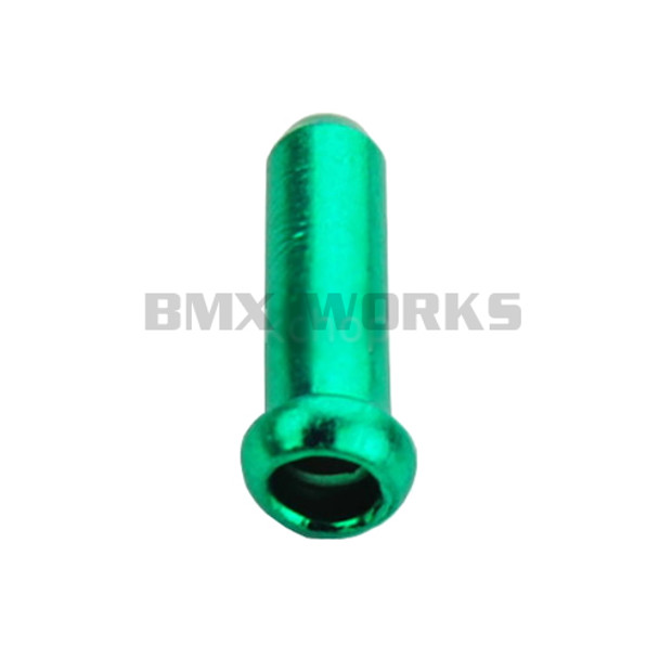 Brake Cable End Cap 3.2mm x 15mm Green Anodized