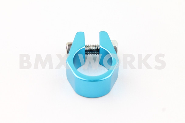 Tuf Neck Style BMX Seat Post Clamp 25.4mm Blue