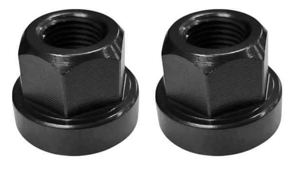 Axle Nuts Hex 3/8" x 26tpi - Aluminium - Pairs - Black