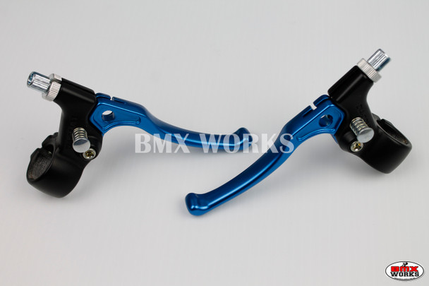 Dia-Compe Tech 5 MX183 Brake Lever Set Black & Dark Blue