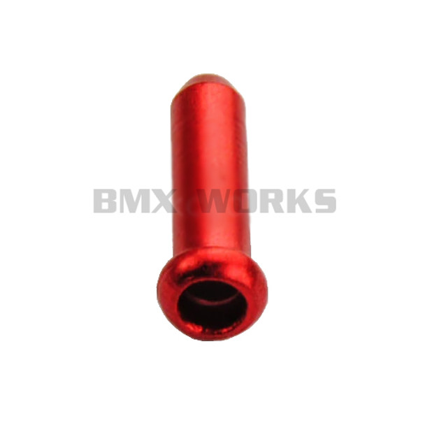 Brake Cable End Cap 3.2mm x 15mm Red Anodized