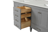 Hausrack Gray 72 Inch Double Vanity