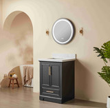 Hausrack Black 24 Inch Bathroom Vanity