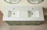 Hausrack Green 60 Inch Dual Bathroom Vanity