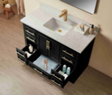 Hausrack Black 48 Inch Bathroom Vanity Hausrack Black 48 Inch Bathroom Vanity
