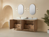 Hausrack Coffee 73 Inch Double Bathroom Vanity 
