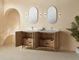 Hausrack Coffee 73 Inch Double Bathroom Vanity